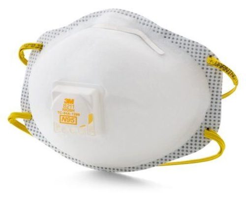 8211-RESPIRADOR 3M 8211 NIOSH N95 CON VALVULA Y SELLO FACIAL
