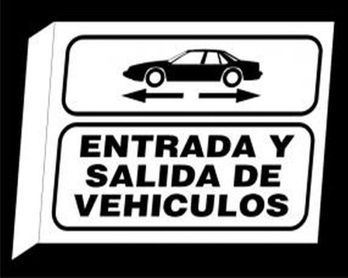 Cartel doble faz 22 cm x 28 cm con pestaña para fijar a 90º linea evacuación