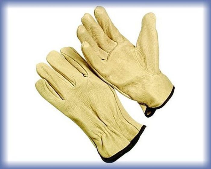 Guante vaqueta color  amarillo  ½  paseo estándar tapicería