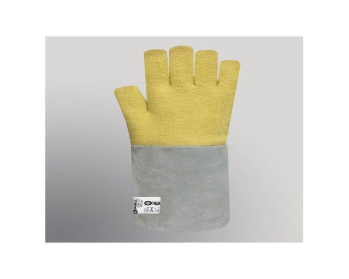 Guantes Kevlar puño de cuero aramida para alta temperatura