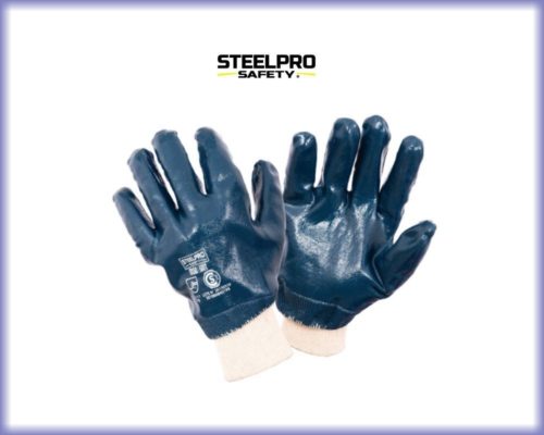 Guantes nitrilo Steelpro puño elastizado