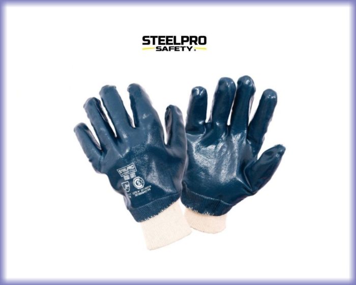 Guantes nitrilo Steelpro puño elastizado