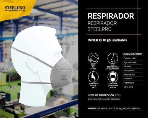 988-RESPIRADOR STEELPRO KN95 Norma GB2626-2006 (50)